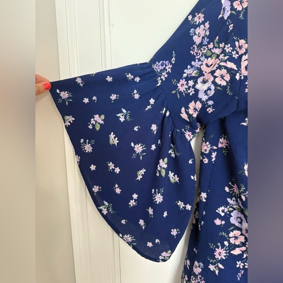 Navy Floral Cardigan - Picture 4 of 4